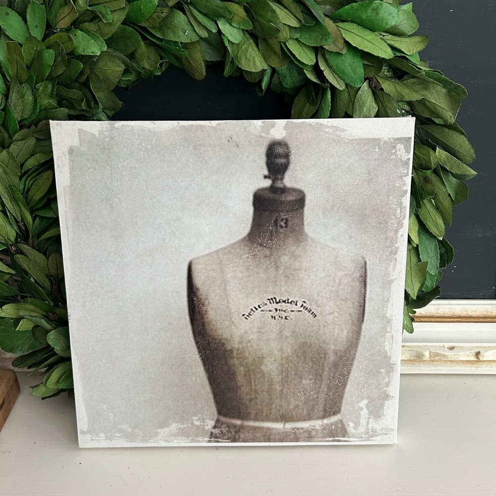 Vintage Dress Form Canvas Art